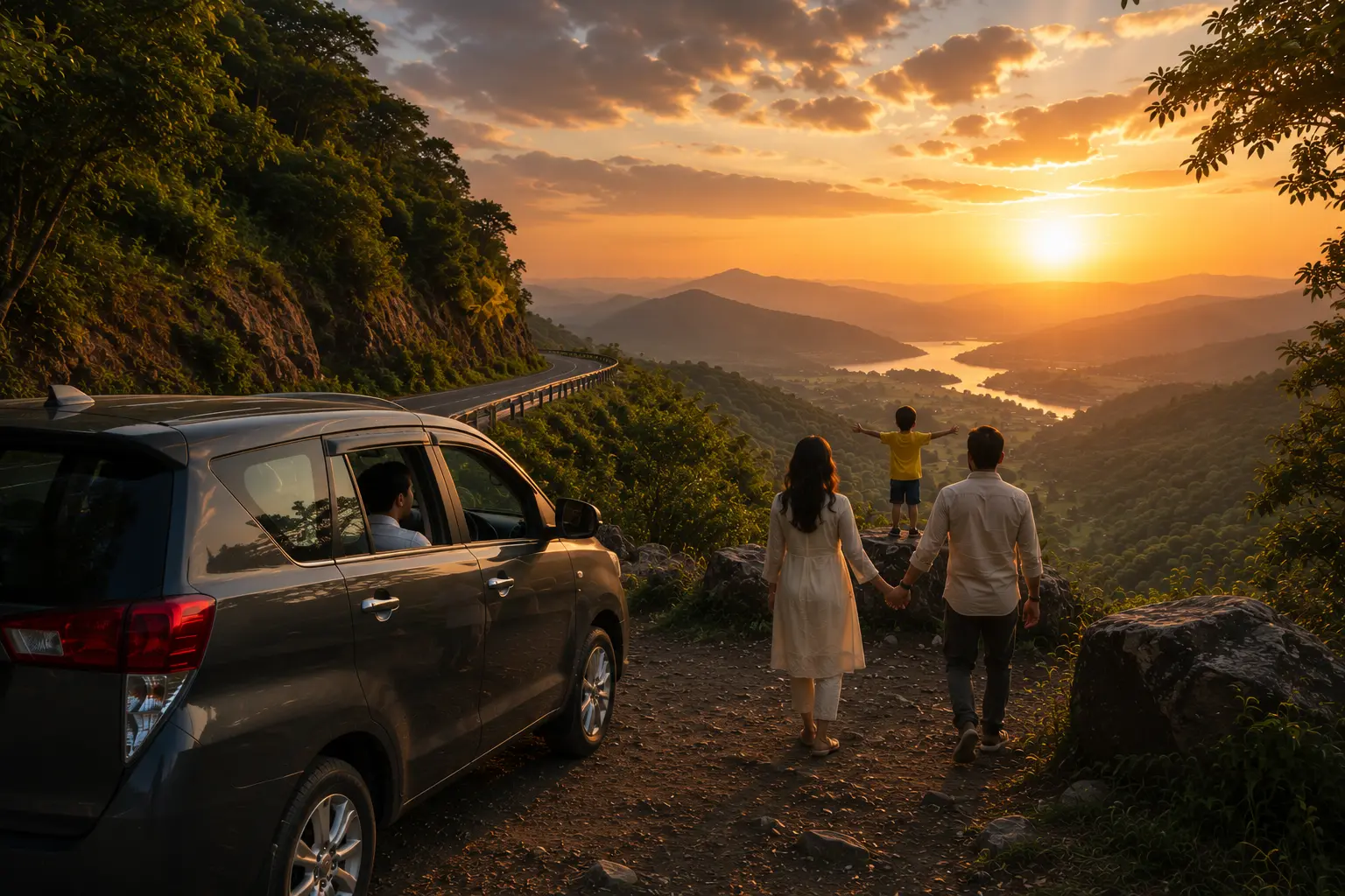 Scenic road for an outstation journey